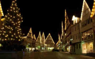 Leonberg marktplatz at night