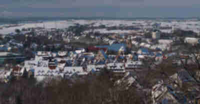 Old town Leonberg in the snow