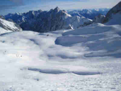 Skiing at Zugspitze