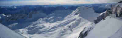 The ski area at Zugspitze