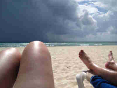 Relaxing as a storm approaches