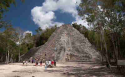 The Nohoch Mul pyramid