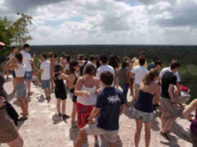 The top of the pyramid accommodated a handful of people