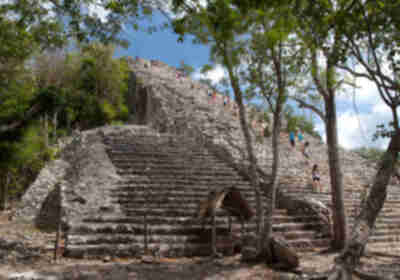 The Nohoch Mul pyramid
