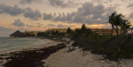 Sunset near a resort about a mile to the south of us
