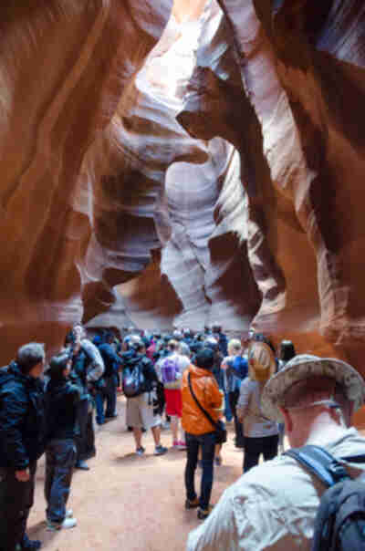 ...just a few people in a tiny canyon