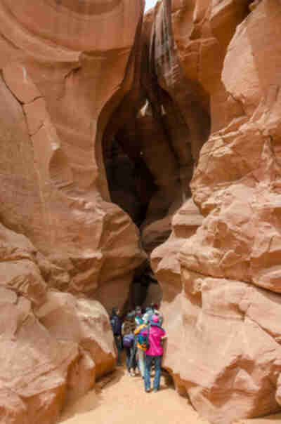 The upper side of Antelope Canyon